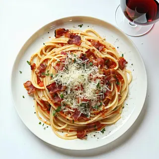 Menu spaghetti all amatriciana