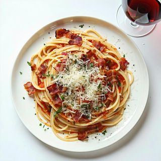 Menu spaghetti all amatriciana