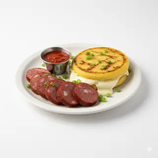 Arepa Con Salchichón