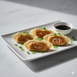 Ravioli alla piastra con cavolo e carne