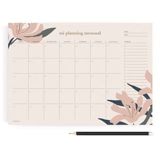 Planificador A4 Mensual Blue Bloom - 8435743802581