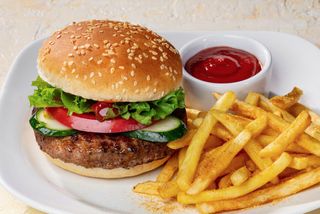 бургер с фри