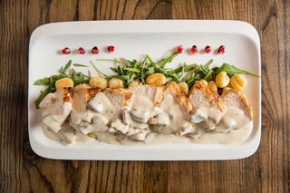 Poulet Sauce À La Crème, Champignons Et Fromage