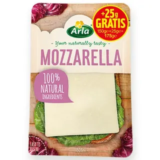 Queso Mozzarella Arla, Lonchas, Bandeja 150 G (23712060)