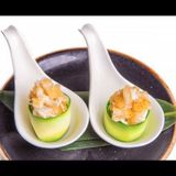 Gunkan Special Lario- persico in tempura, cruditè di zucchina, maionese al timo (1 PZ)