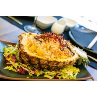 Arroz con piña natural