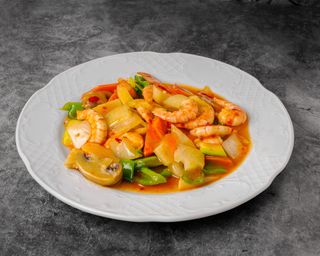 Gambas Con Salsa Picante