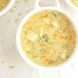 Chicken and vegetables soup