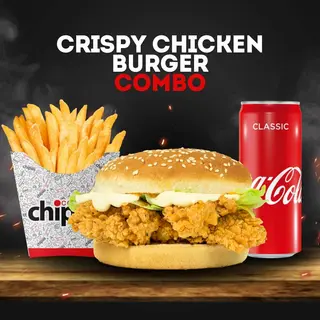 Crispy chicken burger combo