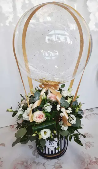 Flowerbox/Box kwiatowy BROKATOWY BALON