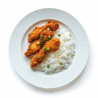 Pollo Crujiente Con Arroz