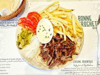 Plat chawarma viande