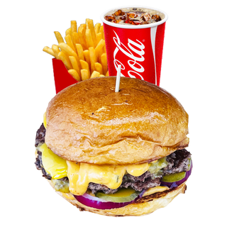 Menu Meat & Bun Double Cheese com Coca-Cola