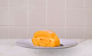 Fatia de torta de laranja