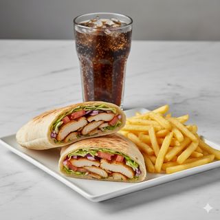 Menú Pita Con Patatas Y Bebida