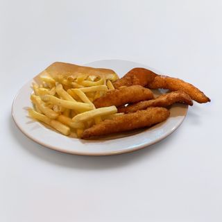 Tiras De Pollo Con Patatas