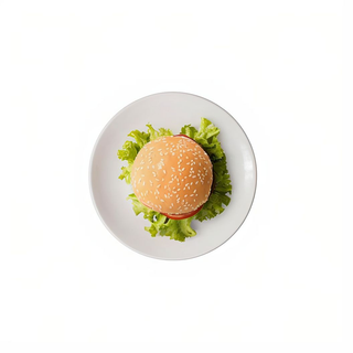Hamburguesa picante de frijoles con papas