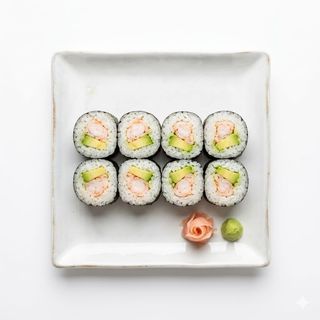 Hoso Maki De Gambas Y Aguacate (Para 8 Personas)