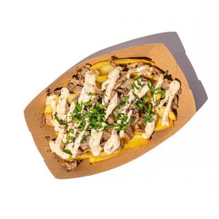 Картопляні діпи з гливами та трюфельним соусом