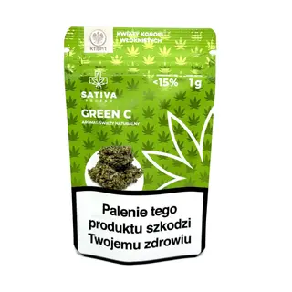 CBD Kwiaty Konopi "GREEN C" 1 g