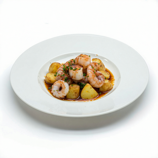 Calamar Sahariano Con Papas Arrugadas (Media Ración)