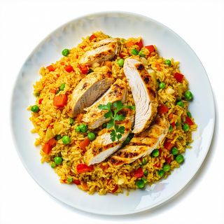 Arroz Cocinado En Pollo