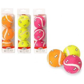 CAMON Igračka za pse Lopta Tenis sa koskicama 3kom, 6,3cm, raznih boja (KOD CAM-AD100)