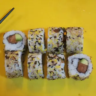 65B-Salmon,aguacate envuelto en furikake