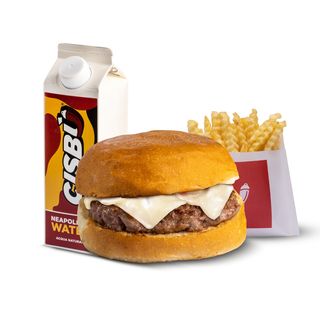 Panino a scelta, patata small e acqua