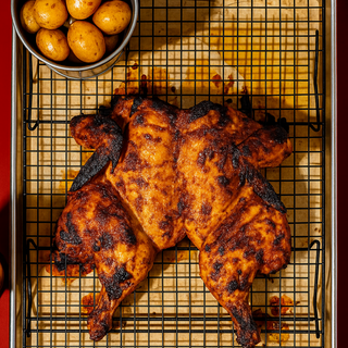 1 Pollo + patatas asadas