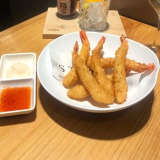 Gambones en Tempura crujiente con salsas del chef (SIN GLUTEN)