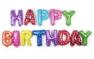 Set Baloane Litere Happy Birthday Multicolor