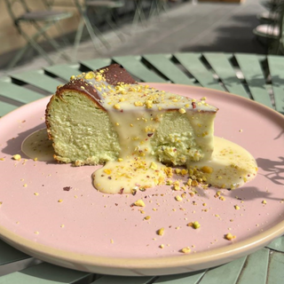 Pistachio Basque Cheesecake