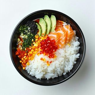 Poke base con riso sushi