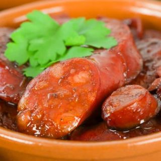 Morcilla de burgos con pimientos