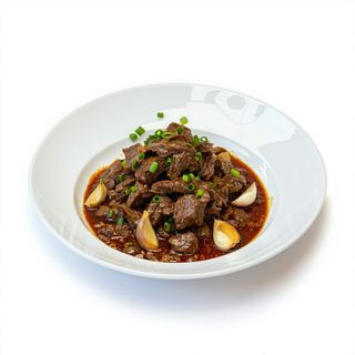 Beef especial de la casa con ajo