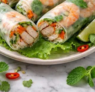 Rouleau de Printemps au Poulet et Crevette