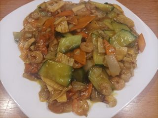 113. Скариди с къри (700гр)