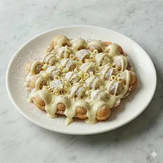 Bubble waffle cioccolato bianco