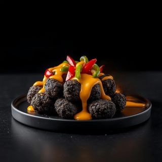 Панда нъгети с чедър сос и пикантна чушчица