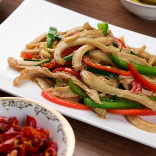 Требуха в чесночном соусе 