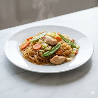 73.Spaghetti di soia  con pollo