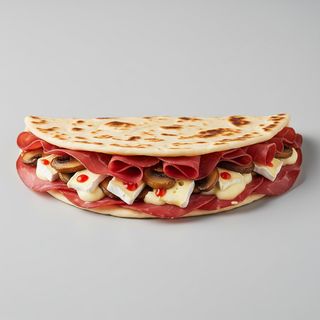 Bresaola, brie, funghi e tabasco