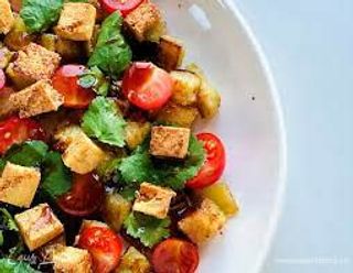 Теплый салат из баклажан