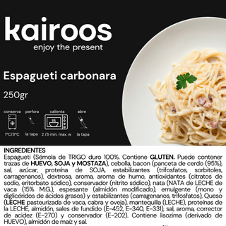Espagueti carbonara (250 gr)