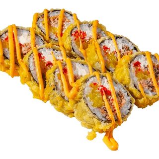 Tempura z pieczonym łososiem