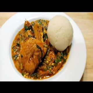 Okro soup combo