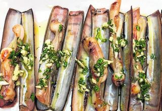 Navajas a la plancha 