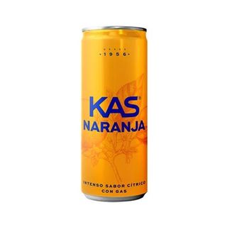 KAS Naranja Zero Refresco con gas sabor Naranja sin Azúcar Lata 330ml