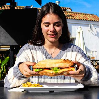 Bocadillo de bacon y queso